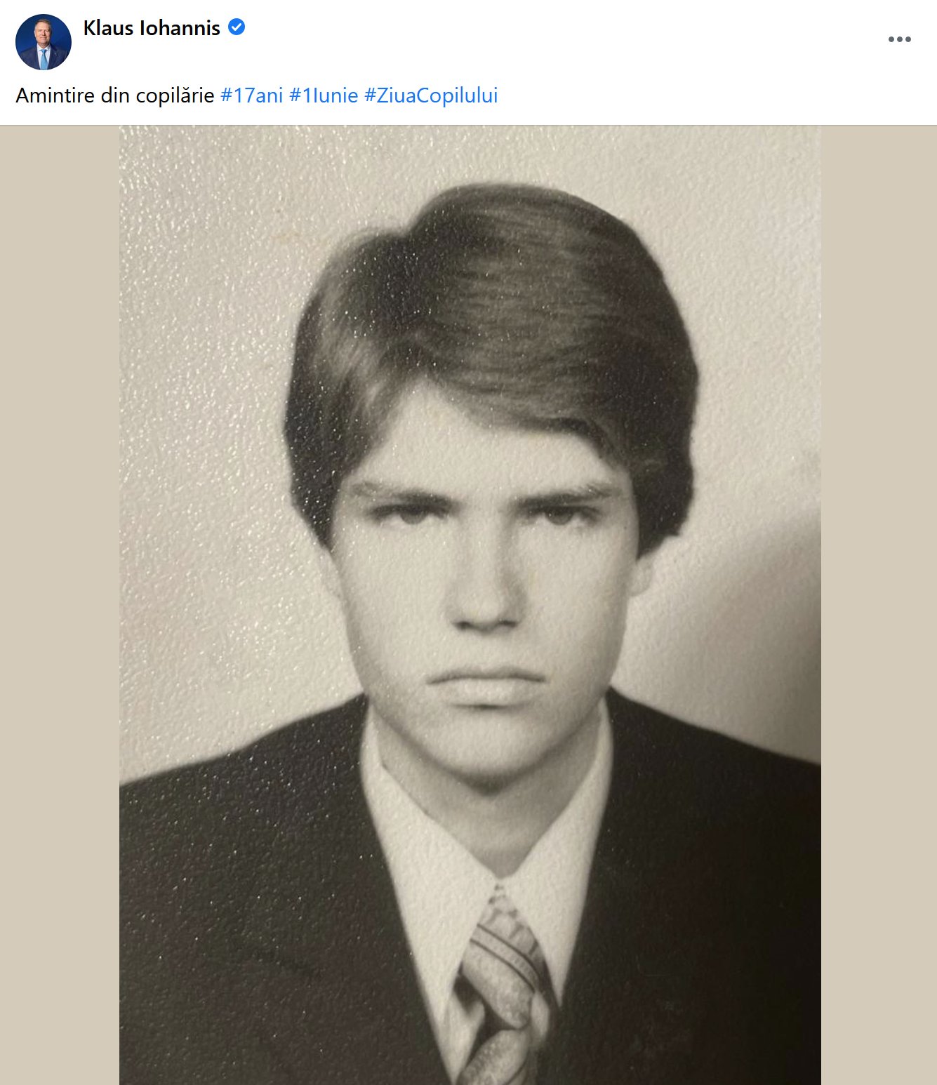 Adolescentul Klaus Iohannis, subiectul no.1 de meme : VIRGIN RADIO ROMANIA